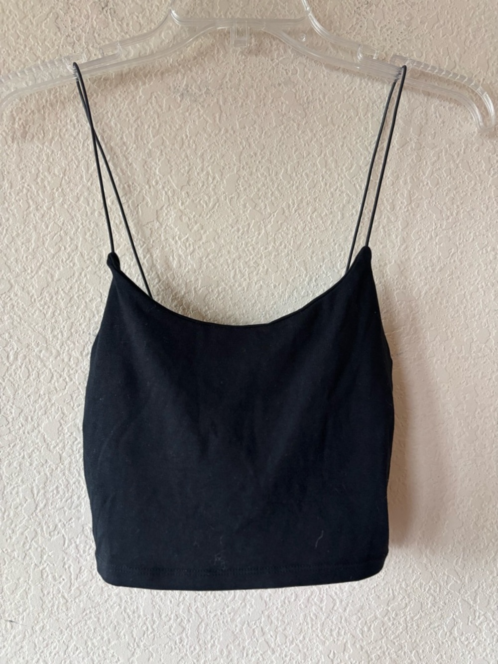 Zara Cropped Spaghetti Strap Tank top‎ Leather Strap Size S